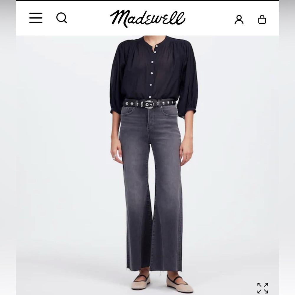 Madewell Wide Leg Flare Crop Jeans